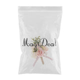 Maxbell Wedding Party Groom Bride Boutonniere Corsage Flower Brooch Pins Light Pink