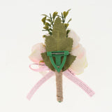 Maxbell Wedding Party Groom Bride Boutonniere Corsage Flower Brooch Pins Light Pink