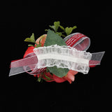 Maxbell Wedding Bride Bridesmaid Prom Party Wrist Corsage Hand Flower  Red