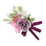 Maxbell Wedding Ceremony Silk Camellia Rose Flower Corsage Boutonniere Brooch Pin B