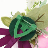 Maxbell Wedding Ceremony Silk Camellia Rose Flower Corsage Boutonniere Brooch Pin B
