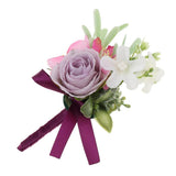 Maxbell Wedding Ceremony Silk Camellia Rose Flower Corsage Boutonniere Brooch Pin B