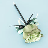 Max Silk Rose Flower Sign Pen Wedding Reception Guest Signature Pen Green