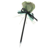Max Silk Rose Flower Sign Pen Wedding Reception Guest Signature Pen Green