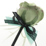 Max Silk Rose Flower Sign Pen Wedding Reception Guest Signature Pen Green