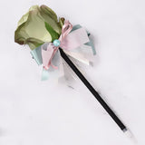 Max Silk Rose Flower Sign Pen Wedding Reception Guest Signature Pen Green