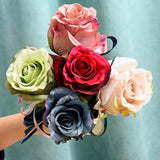Max Silk Rose Flower Sign Pen Wedding Reception Guest Signature Pen Green