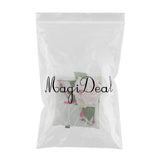 Max Square Bamboo Charcoal Bags with Silk Rose Decor Home Car Ornaments White