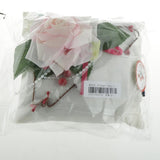 Max Square Bamboo Charcoal Bags with Silk Rose Decor Home Car Ornaments White