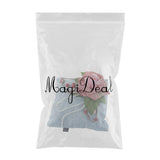 Max Square Bamboo Charcoal Bags with Silk Rose Decor Home Car Ornaments Blue