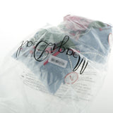 Max Square Bamboo Charcoal Bags with Silk Rose Decor Home Car Ornaments Blue