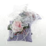 Max Square Bamboo Charcoal Bags with Silk Rose Decor Home Car Ornaments Purple