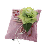 Max Square Bamboo Charcoal Bags with Silk Rose Decor Home Car Ornaments Pink