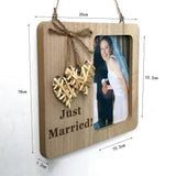 Max Wedding Countdown Picture Frame Engaged Engagement Gifts Woven Heart