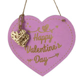 Max Wedding Happy Valentine's Day Decor Wooden Hanging Gift Plaque Heart Sign