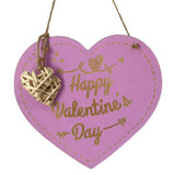 Max Wedding Happy Valentine's Day Decor Wooden Hanging Gift Plaque Heart Sign