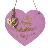 Max Wedding Happy Valentine's Day Decor Wooden Hanging Gift Plaque Heart Sign