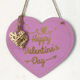 Max Wedding Happy Valentine's Day Decor Wooden Hanging Gift Plaque Heart Sign