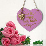 Max Wedding Happy Valentine's Day Decor Wooden Hanging Gift Plaque Heart Sign