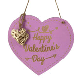 Max Wedding Happy Valentine's Day Decor Wooden Hanging Gift Plaque Heart Sign