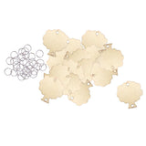 Max 50 Pieces Wooden Birthday Board Tags Circles Tree