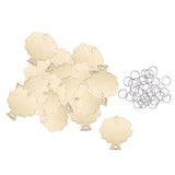 Max 50 Pieces Wooden Birthday Board Tags Circles Tree