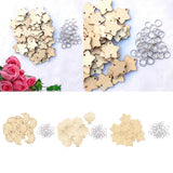 Max 50 Pieces Wooden Birthday Board Tags Circles Tree