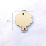 Max 50 Pieces Wooden Birthday Board Tags Circles Tree
