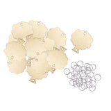 Max 50 Pieces Wooden Birthday Board Tags Circles Tree