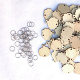 Max 50 Pieces Wooden Birthday Board Tags Circles Tree