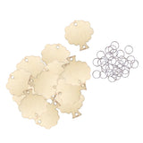 Max 50 Pieces Wooden Birthday Board Tags Circles Tree