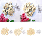 Max 50 Pieces Wooden Birthday Board Tags Circles Tree