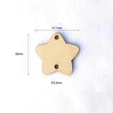 Max 50 Pieces Wooden Birthday Board Tags Circles Star