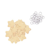 Max 50 Pieces Wooden Birthday Board Tags Circles Star