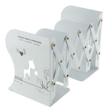 Max Delicate Deer Hollow Out Heavy Duty Metal Bookend Holder Stand Rack White