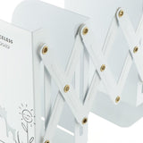 Max Delicate Deer Hollow Out Heavy Duty Metal Bookend Holder Stand Rack White