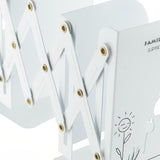 Max Delicate Deer Hollow Out Heavy Duty Metal Bookend Holder Stand Rack White