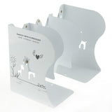 Max Delicate Deer Hollow Out Heavy Duty Metal Bookend Holder Stand Rack White
