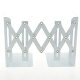 Unicorn Bookends Metal Iron Adjustable Books Holder Stand White