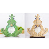 Maxbell Happy Easter Wooden Little Frogs Easter Holiday Table Decoration Green