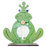 Maxbell Happy Easter Wooden Little Frogs Easter Holiday Table Decoration Green