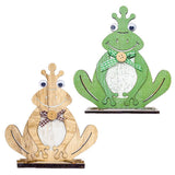 Maxbell Happy Easter Wooden Little Frogs Easter Holiday Table Decoration Green