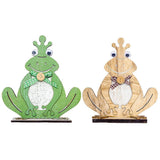 Maxbell Happy Easter Wooden Little Frogs Easter Holiday Table Decoration Green