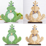 Maxbell Happy Easter Wooden Little Frogs Easter Holiday Table Decoration Green