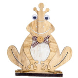 Maxbell Happy Easter Wooden Little Frogs Easter Holiday Table Decoration Natural