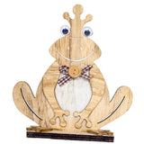 Maxbell Happy Easter Wooden Little Frogs Easter Holiday Table Decoration Natural