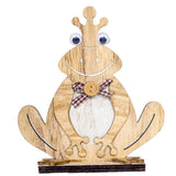 Maxbell Happy Easter Wooden Little Frogs Easter Holiday Table Decoration Natural