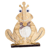 Maxbell Happy Easter Wooden Little Frogs Easter Holiday Table Decoration Natural