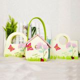 Maxbell Cute Easter Gift Bag Cartoon Felt Tote Bag Spring Easter Egg Baskets C