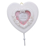 Maxbell Heart Shaped Resin Picture Photo Frame with Stand Photos Display Gifts B